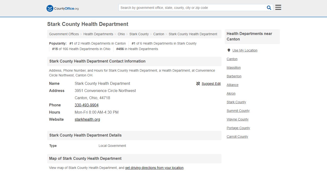 Stark County Health Department