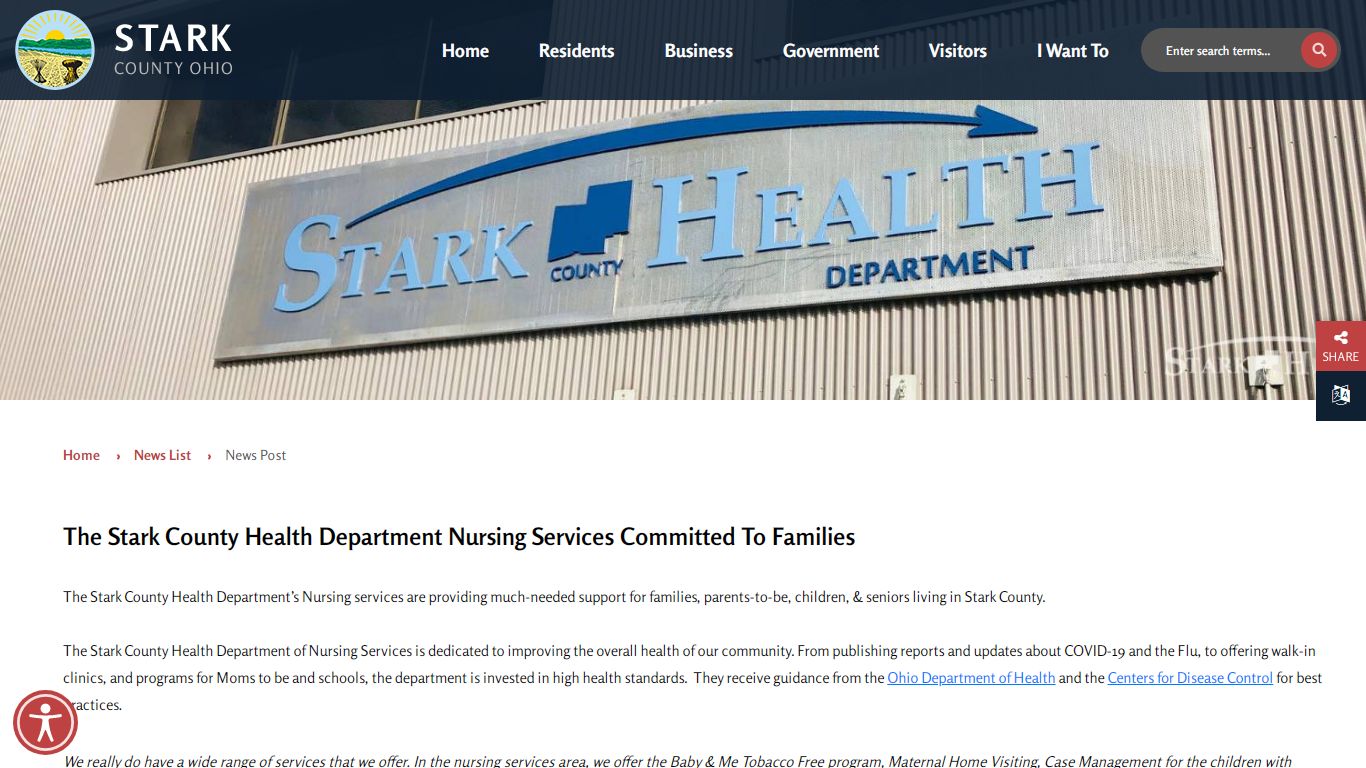 The Stark County Health Department Nursing Services Committed to Families