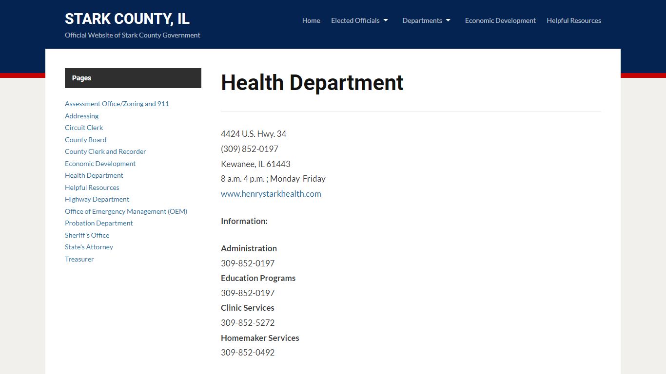 Health Department - Stark County, IL